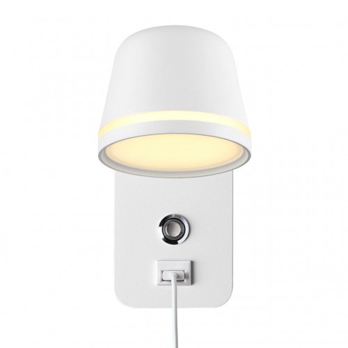 4298/5WL HIGHTECH ODL22 227 белый/металл Настенный светильник IP20 с USB зарядкой c выкл. LED 7W 400Лм 3000-4000-6000K BANKS