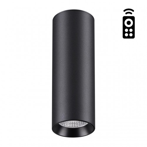 358313 NT19 000 черный Накладной диммируемый св-к с пультом ДУ IP20 LED 3000-6500K 20W 220-240V DEMI