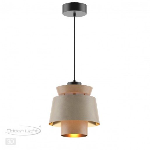 4992/1 PENDANT ODL23 287 св. коричневый/золотой/металл/кожа Подвес E27 60W KRESSA
