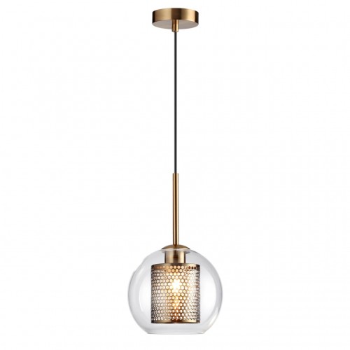 4939/1 PENDANT ODL22 235 античн.бронза/металл/прозрачный/стекло Подвес E27 1*40W CLOCKY