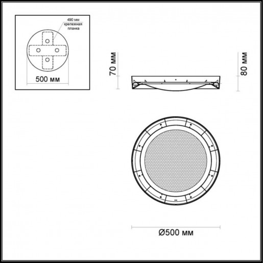 4018/38CL ODL18 062 бел/хром/прозрачн Люстра потолочная IP20 LED 38W 220V TENO