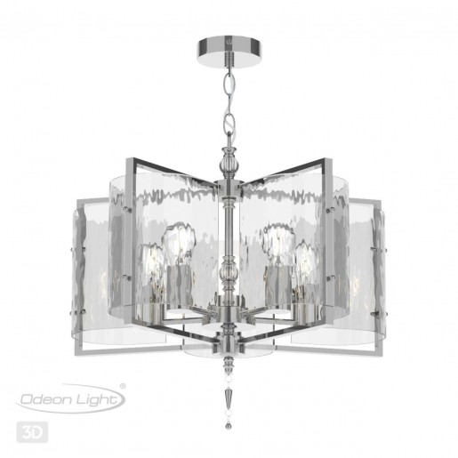 4888/5 MODERN ODL_EX22 63 хром/прозрачный/стекло Люстра E27 5*60W ELEGANTE