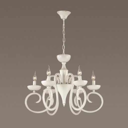 3932/6 ODL18 455 хром/белый Люстра IP20 E14 6*40W 220V ZEFIRO