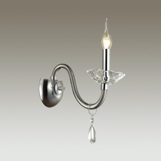 4725/1W ODL20 497 хром/дымчатый/стекло/хрусталь Бра E14 1*40W 220V KEPRIA