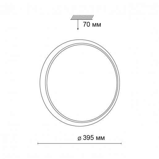 3063/36L VASTA LED SN 037 Светильник пластик/серый LED 36Вт 3000-6000K D400 IP43 пульт ДУ YUKI