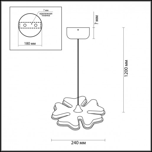 3644/26L LN18 035 хром/матовый белый Подвес LED 26W 4000K 220V LEILA