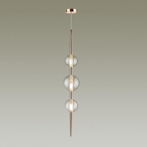 4685/3 ODL20 374 медный/прозрачный Подвес G9 3*5W 220V LAZIA