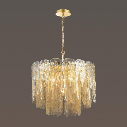 4634/6 ODL20 475 золото/стекло/металл.цепочки Люстра E14 6*40W 220V BRITA