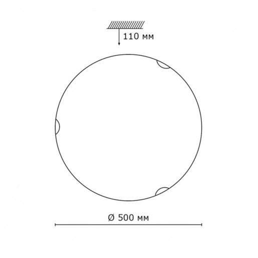 333 SN 102 св-к ONDINA стекло E27 3*100Вт D500