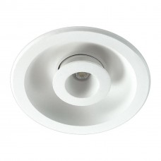 357351 NT17 080 белый Встраиваемый светильник IP20 LED 3000K 5W+5W 85-265V GESSO