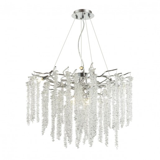 5004/8 HALL ODL23 485 серебристый/прозрачный металл/хрусталь Люстра G9 8*40W BANCHE