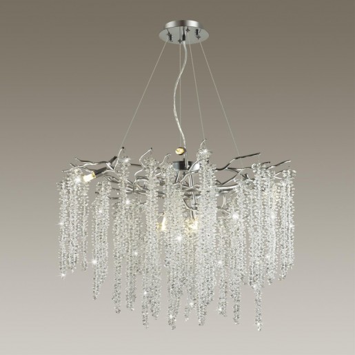 5004/8 HALL ODL23 485 серебристый/прозрачный металл/хрусталь Люстра G9 8*40W BANCHE