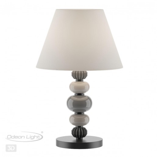4896/1T MODERN ODL_EX23 27 черный матов./серый/молочный металл/керамика/ткань Настольная лампа E27 1*60W SOCHI