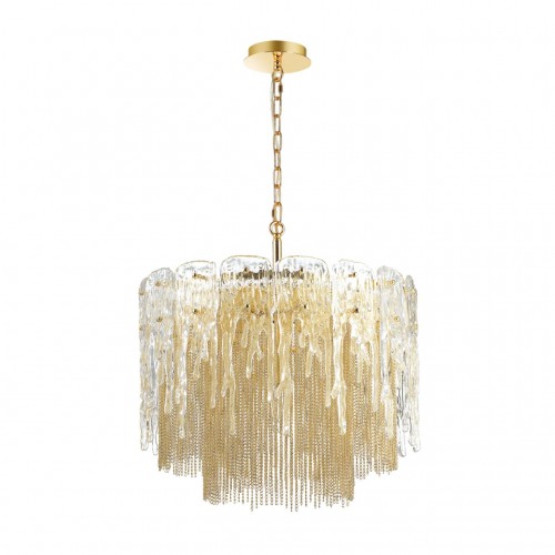 4634/6 ODL20 475 золото/стекло/металл.цепочки Люстра E14 6*40W 220V BRITA