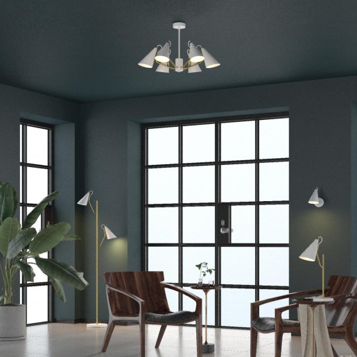 4439/6C LN20 050 белый, золотой Люстра потолочная E14 6*40W 220V WATSON