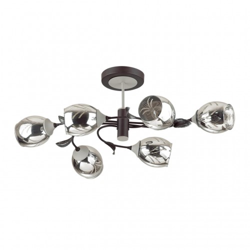 4527/6C LN20 черный, серый Люстра потолочная E27 6*60W 220V MELISSA