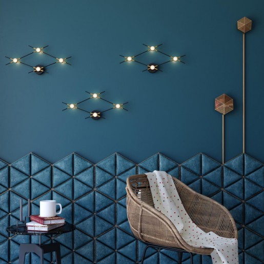 3906/13WL L-VISION ODL21 045 черн/золот/металл Настен. cветильник IP20 LED 13W 1040Лм 4000К COSTELLA