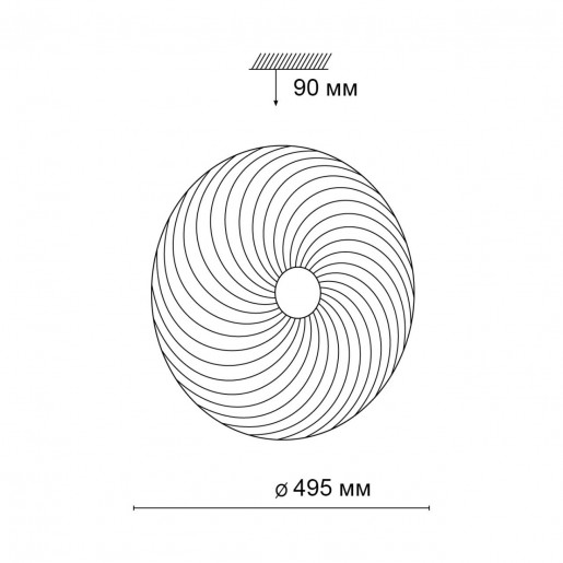 3060/EL SN 048 Светильник пластик/белый LED 72Вт 3000-6000К D495 IP43 пульт ДУ FLORSA