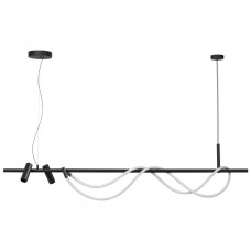4391/40L HIGHTECH черный/металл/канат Подвесной св-к с раздельн. вкл IP20 LED 40W 1580Лм 4000K CORDA