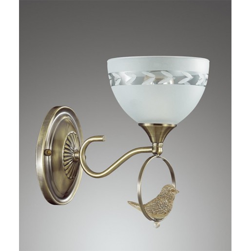 3403/1W LN17 246 бронзовый/стекло/декор полирезина Бра E27 40W 220V HORAS