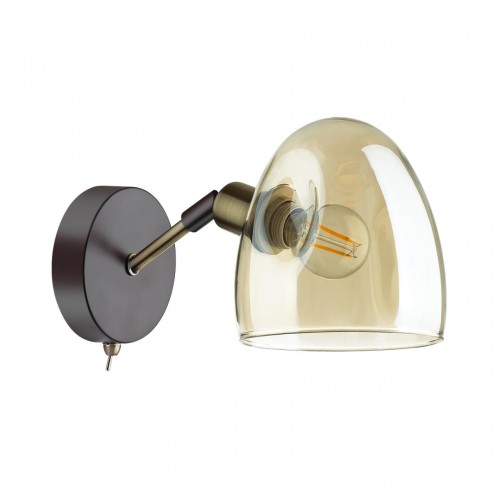 4434/1W LN20 044 коричневый, латунь, стекло Бра с выкл. E14 1*40W 220V NOAH