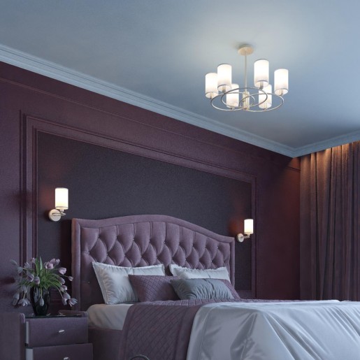 4431/6C LN20 042 никель, белый Люстра потолочная E14 6*40W 220V AVERY