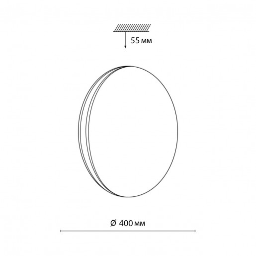 7626/DL PALE SN 037 Светильник пластик/белый/золотистый LED 48Вт без ДУ 4000К D400 IP43 RINGO