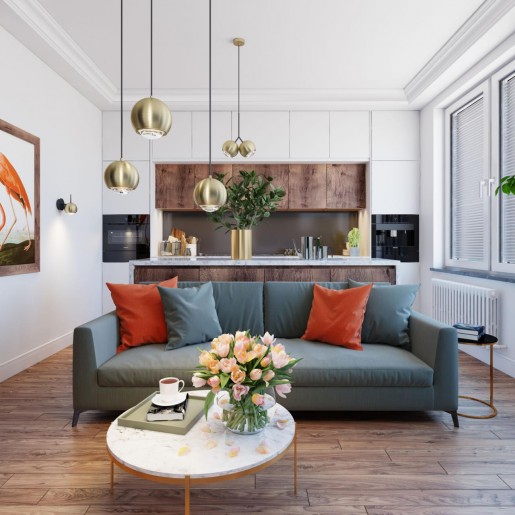 4227/6WL L-VISION ODL21 070 зол/металл Настенный светильник выкл на базе IP20 LED 6W 300Лм 3000К MIA