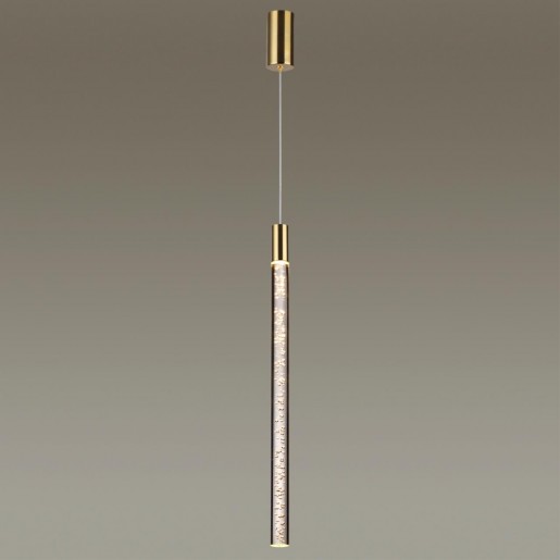 4369/5L HIGHTECH ODL23 107 полированное золото/акрил с пузырьками Подвесной св-к IP20 LED 5W 200Лм 3000K SPARKY