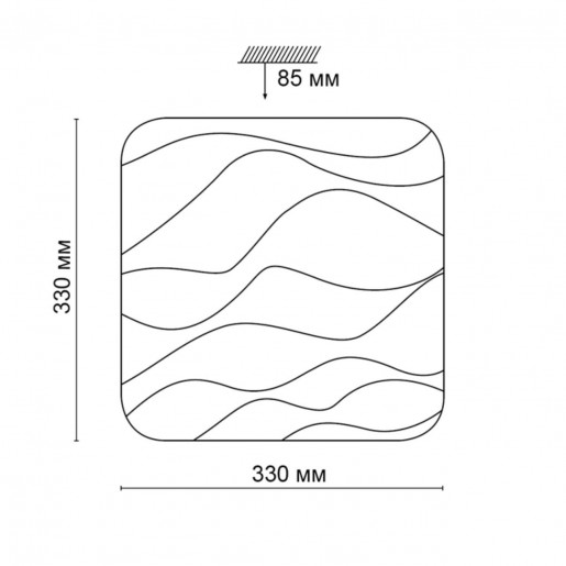 2091/CL SN 054 св-к RICON пластик LED 30Вт 4000К 330*330 IP43