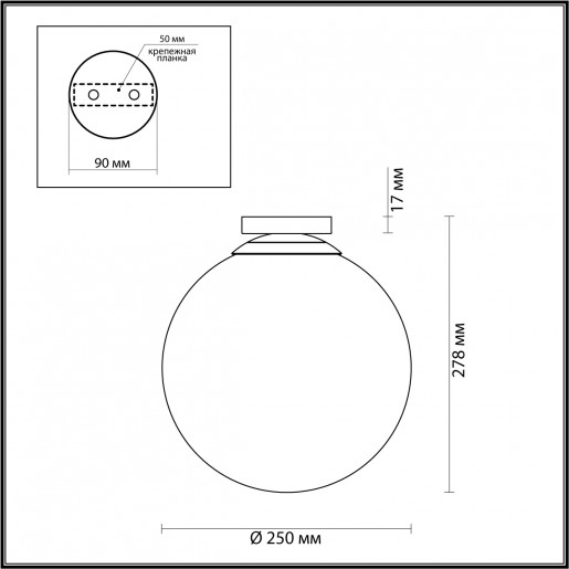 4249/1C HIGHTECH ODL21 101 золотист/металл/белый/акрил Потолочный светильник IP44 E27 LED 12W BOSCO