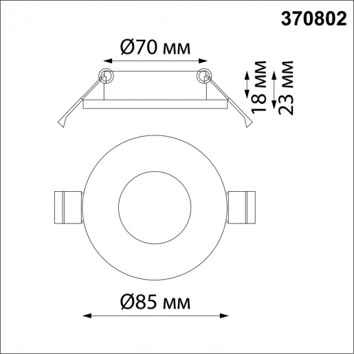 370802 SPOT NT22 хром Светильник встраиваемый влагозащищенный IP44 GU10 50W 220V AQUA