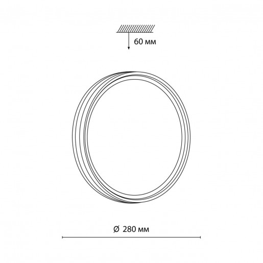 7604/СL PALE SN 022 Светильник пластик/белый/венге/хром LED 30Вт без ДУ 4000К D280 IP43 TROSTO