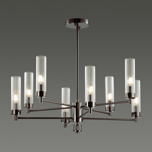 5275/8C CLASSI LN23 черный хром Люстра потолочная E14 8*40W 220V KAMILLA