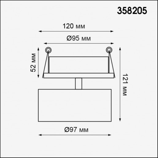 358205 NT19 038 белый/черный Встраиваемый светильник (только с линзой 358208-35821) IP20 LED 3000K