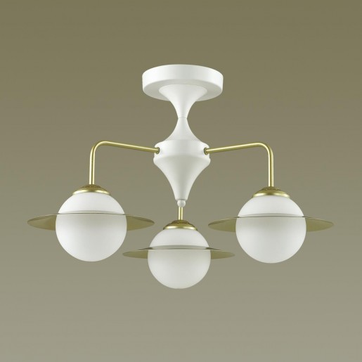 3666/3C LN18 105 белый/золотой Люстра потолочная E14 3*60W 220V PRISCILLA