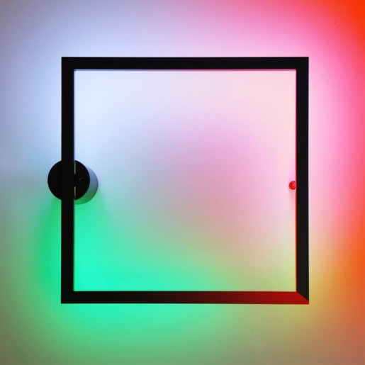 4385/18WL HIGHTECH ODL23 121 черный/металл Настенный светильник IP20 RGB динамическая подсветка ПДУ в комплекте LED 18W 3000K OMEN