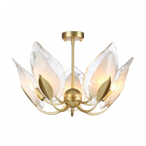 4924/5 HALL ODL22 371 матов.золотой/белый/стекло Люстра E14 5*40W MOKARTA