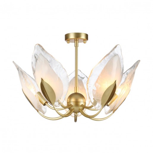 4924/5 HALL ODL22 371 матов.золотой/белый/стекло Люстра E14 5*40W MOKARTA