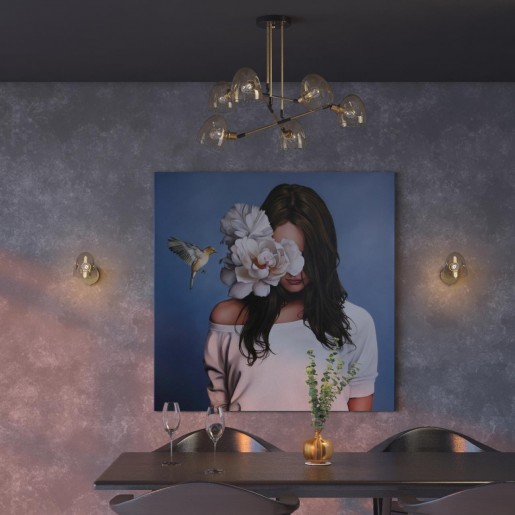 4434/4C LN20 044 коричневый, латунь, стекло Люстра потолочная E14 4*40W 220V NOAH