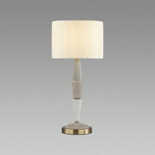 5403/1T CLASSIC ODL_EX23 33 бронзовый/светло-коричневый/кремовый металл/керамика/ткань Настольная лампа E27 1*60W LATTE