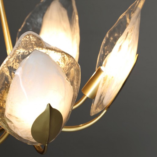 4924/5 HALL ODL22 371 матов.золотой/белый/стекло Люстра E14 5*40W MOKARTA