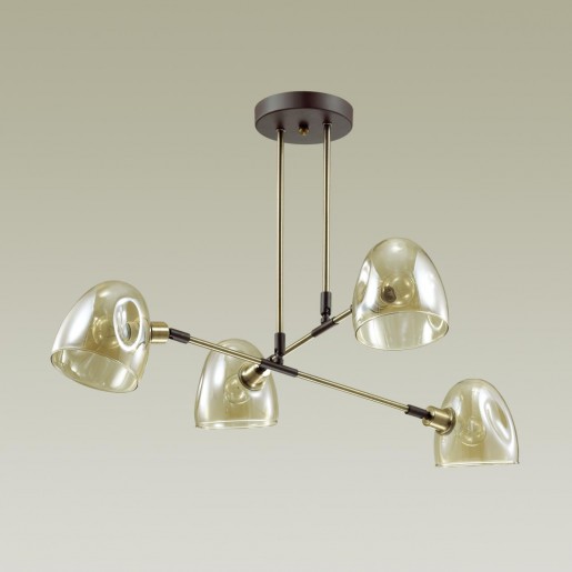 4434/4C LN20 044 коричневый, латунь, стекло Люстра потолочная E14 4*40W 220V NOAH