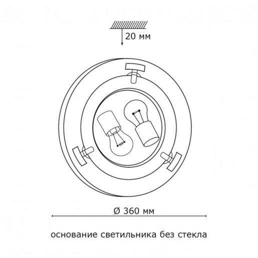 160/K SN 106 св-к GRECA WOOD стекло E27 2*60Вт D360