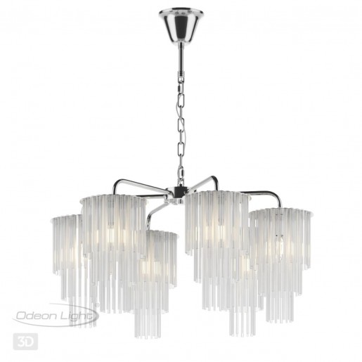 4920/6 MODERN ODL22 329 хром/прозрач./матов./стекло Люстра E27 6*60W PAPITA