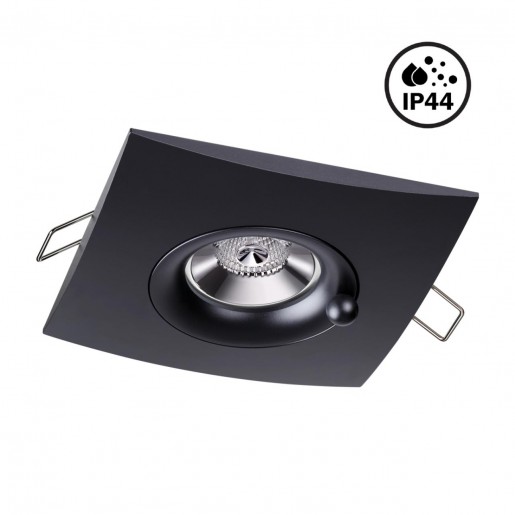 370796 SPOT NT21 248 черный Светильник встраиваемый влагозащищенный IP44 GU10 50W 220V WATER