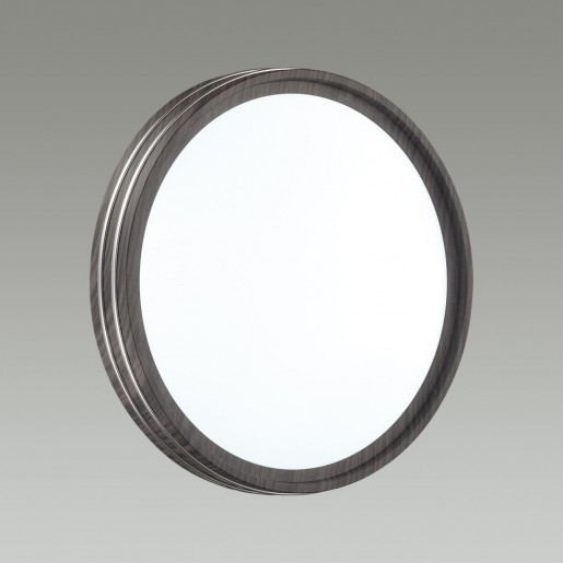 7604/СL PALE SN 022 Светильник пластик/белый/венге/хром LED 30Вт без ДУ 4000К D280 IP43 TROSTO