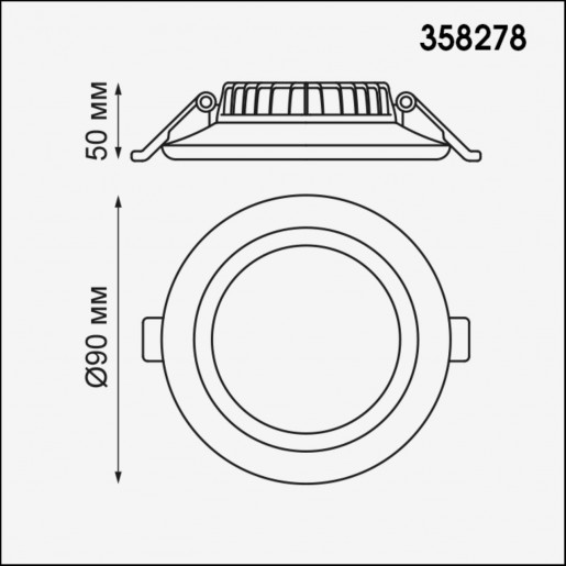358278 NT19 000 белый Встраиваемый светильник IP20 LED 4000K 6W 85-265V JOIA