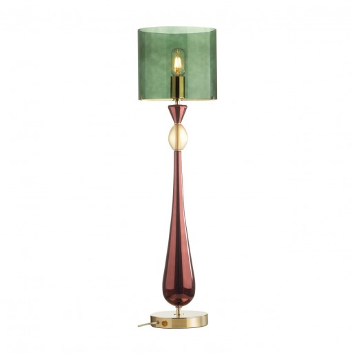 4868/1T STANDING ODL_EX22 21 золотой/бордовый/стекло База для высокой лампы E27 1*60W TOWER
