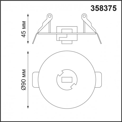 358375 KONST NT20 000 черный Корпус встраив. с драйвером для арт. 358377-358392 IP20 220-240V COMPO